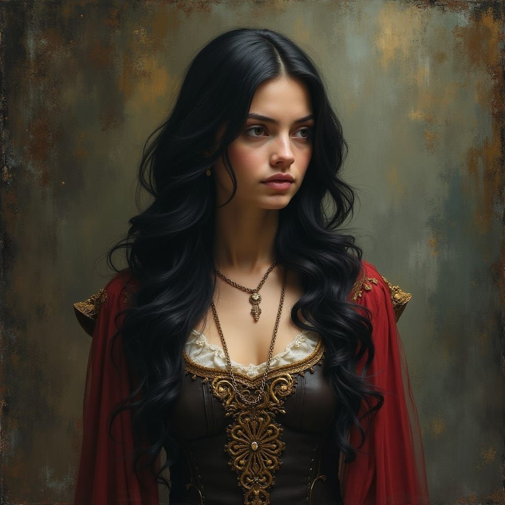 La Fée Morgane in Dark Hair Style