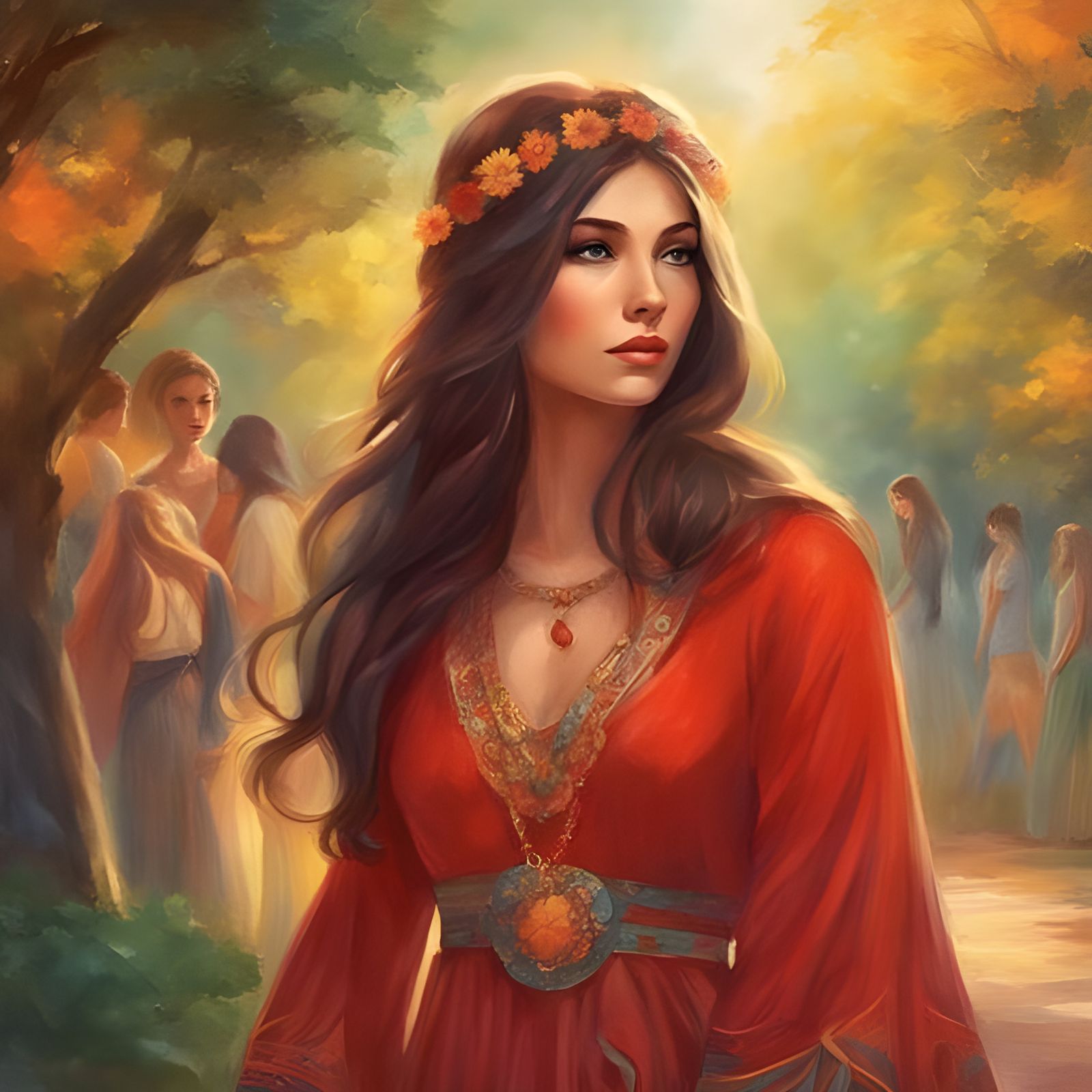 Mesmerizing Portrait of 1960s Hippie Girl