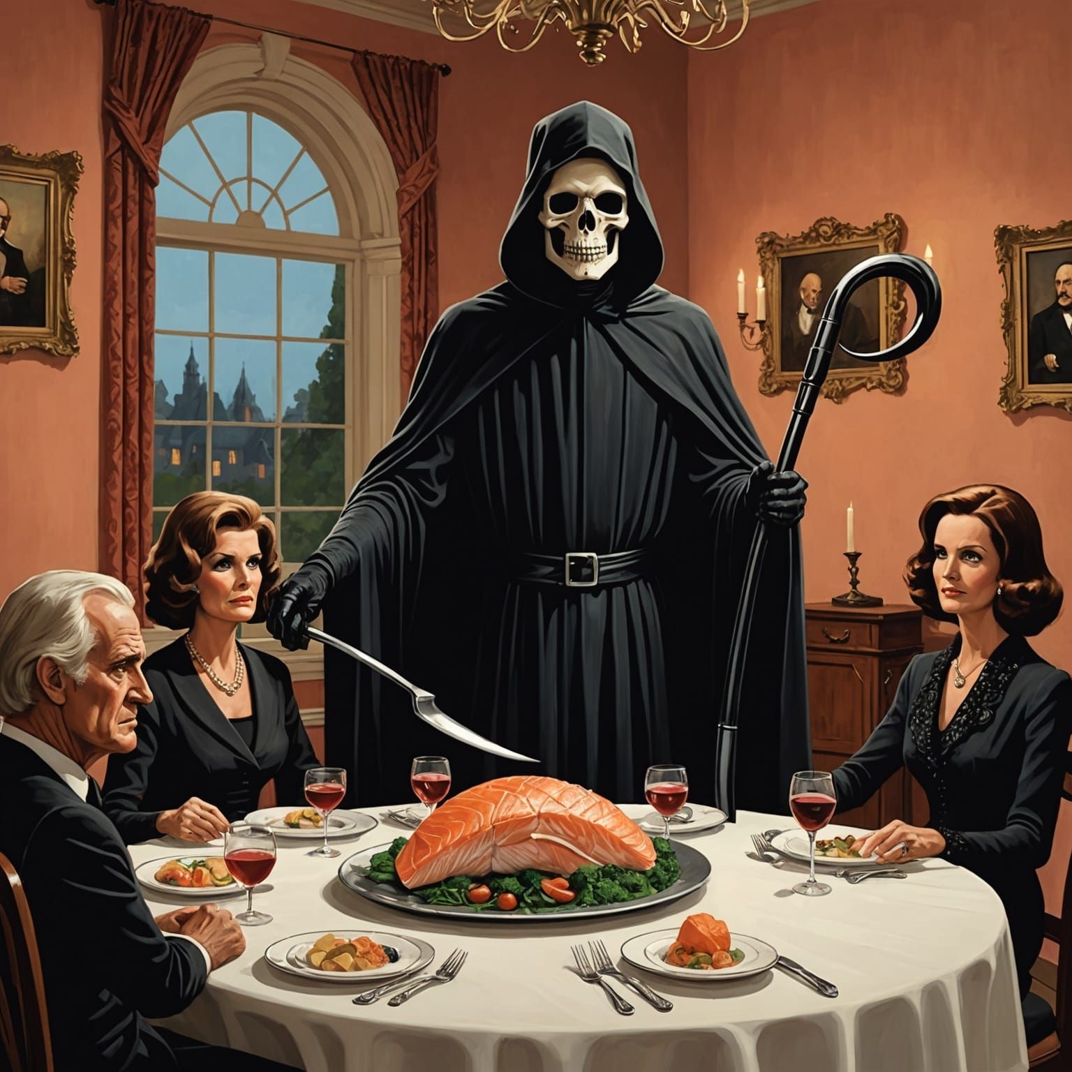 Grim Reaper's Mousse Choice: A Meaning of Life Scene