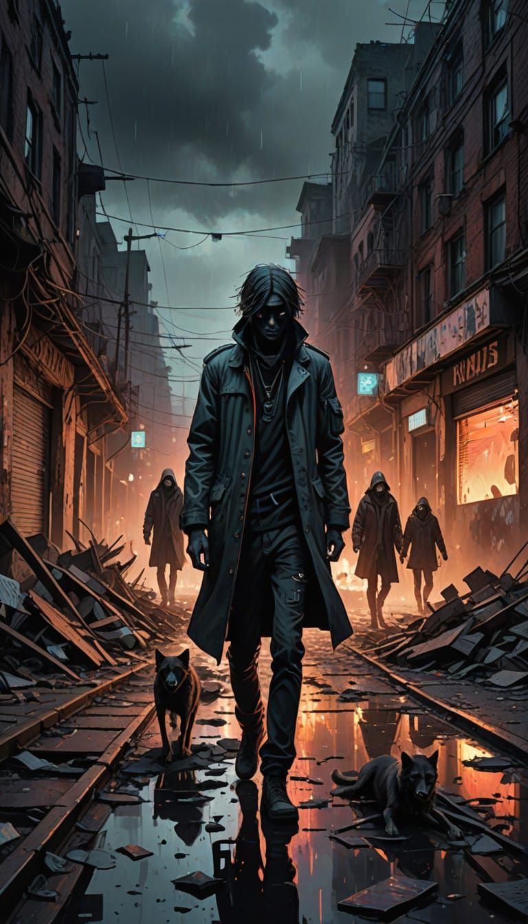Cyberpunk Apocalypse: Despair and Rebellion in a Dystopian M...