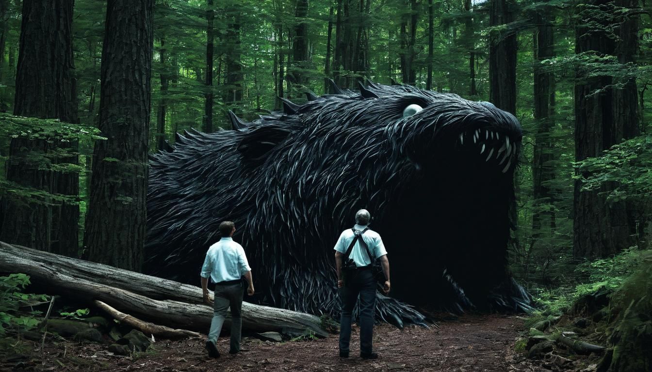 Absurdist Sea Monster Movie in Black and White