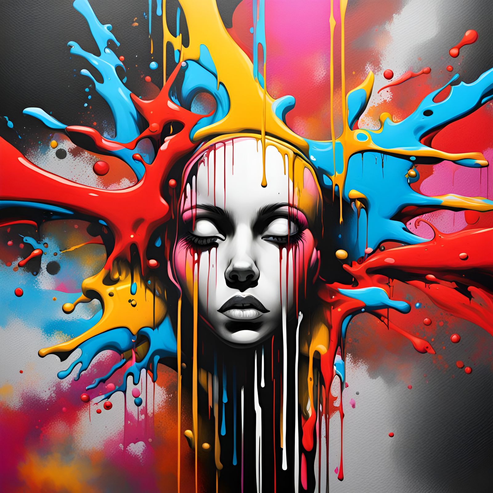 Colorful Graffiti Street Art in Splash Style