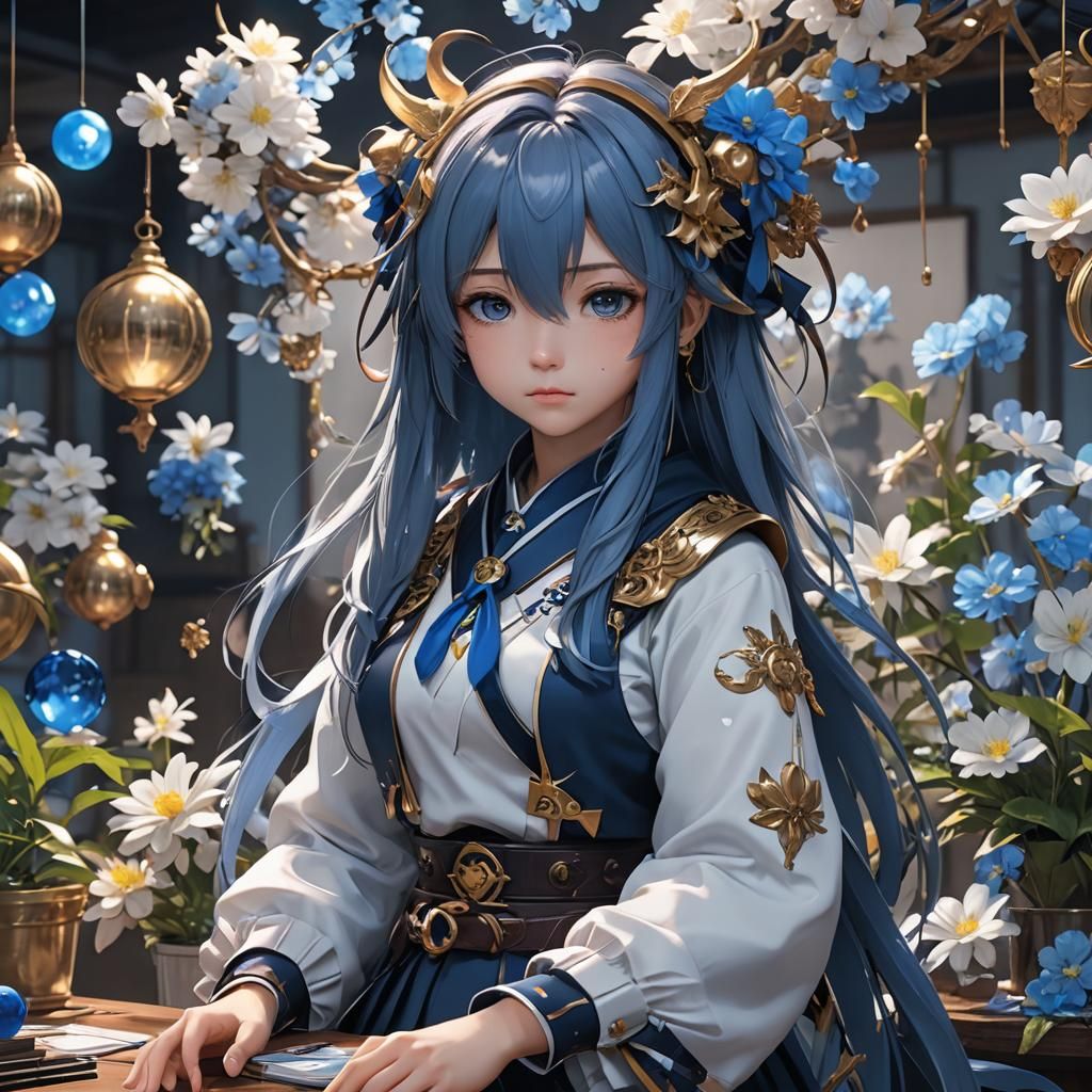 Anime Monday Blues in 3D Digital Art