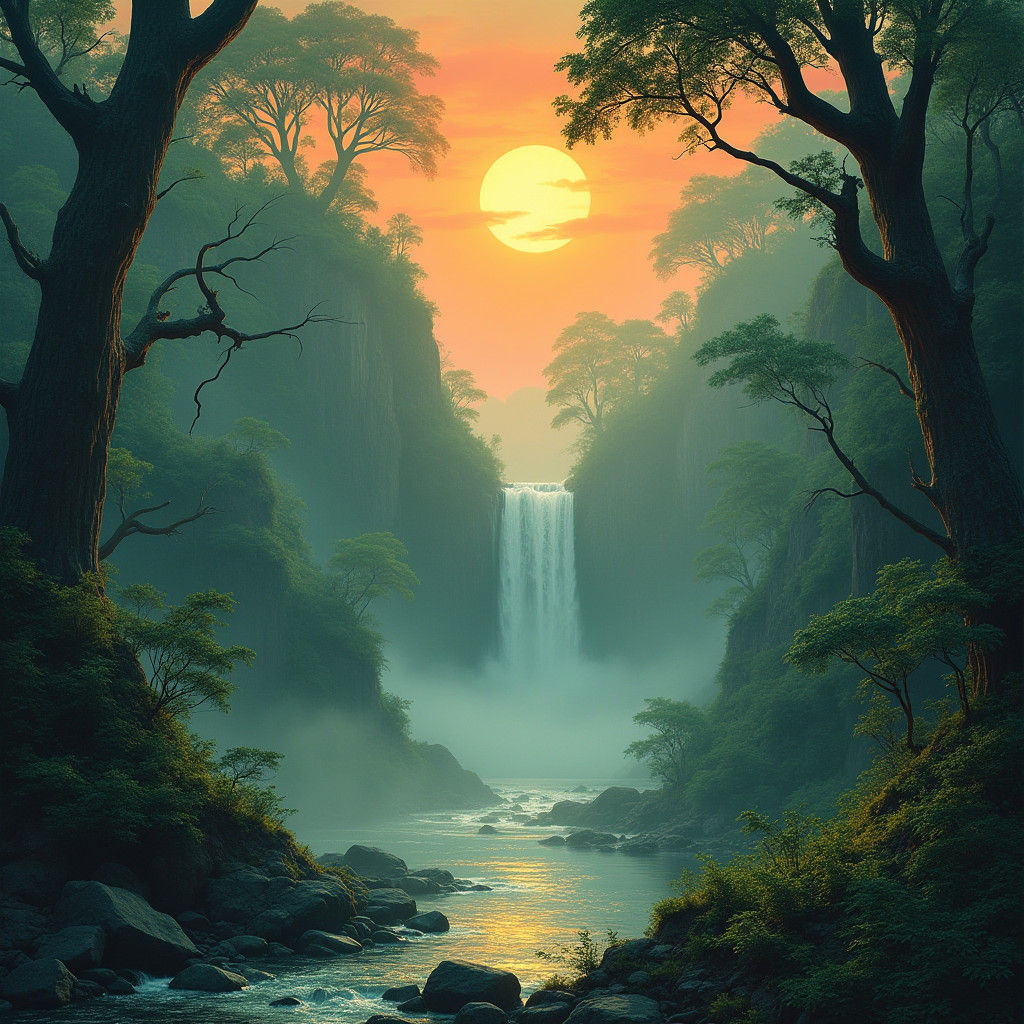 Misty Primeval Landscapes of Ancient Earth