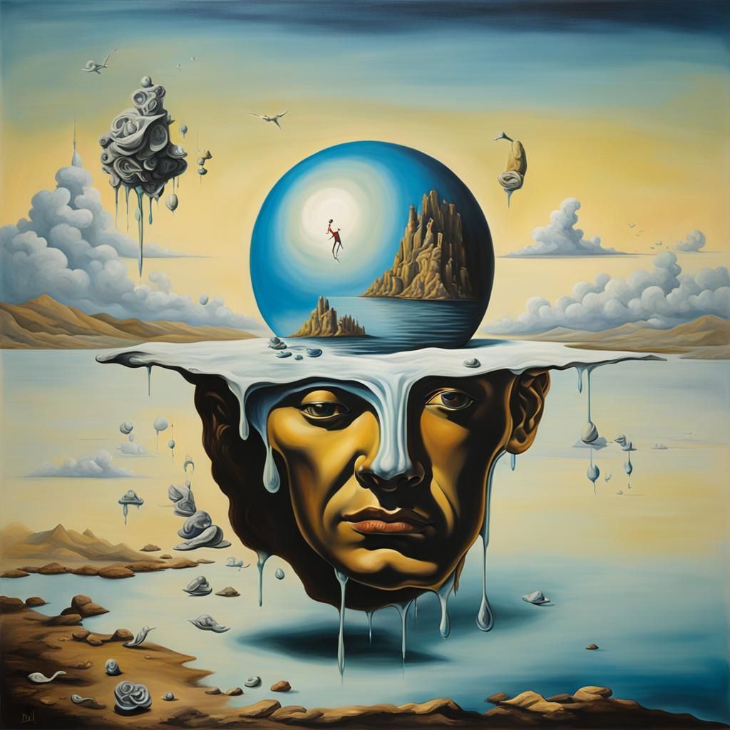 Surreal Melting Love: A Dali-esque Dreamscape