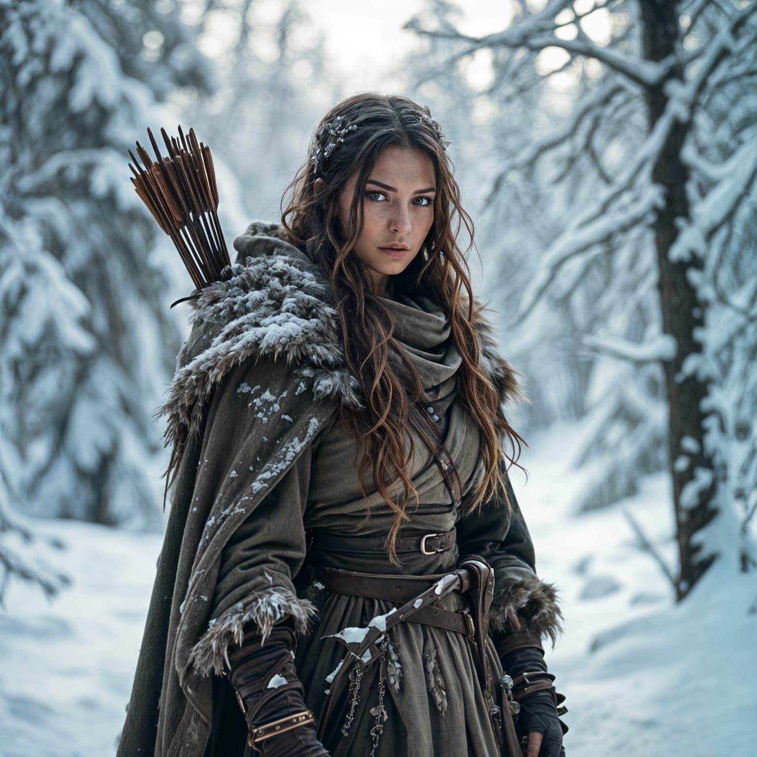 Fierce Goliath Druid Shapeshifter in Winter: Cinematic Still