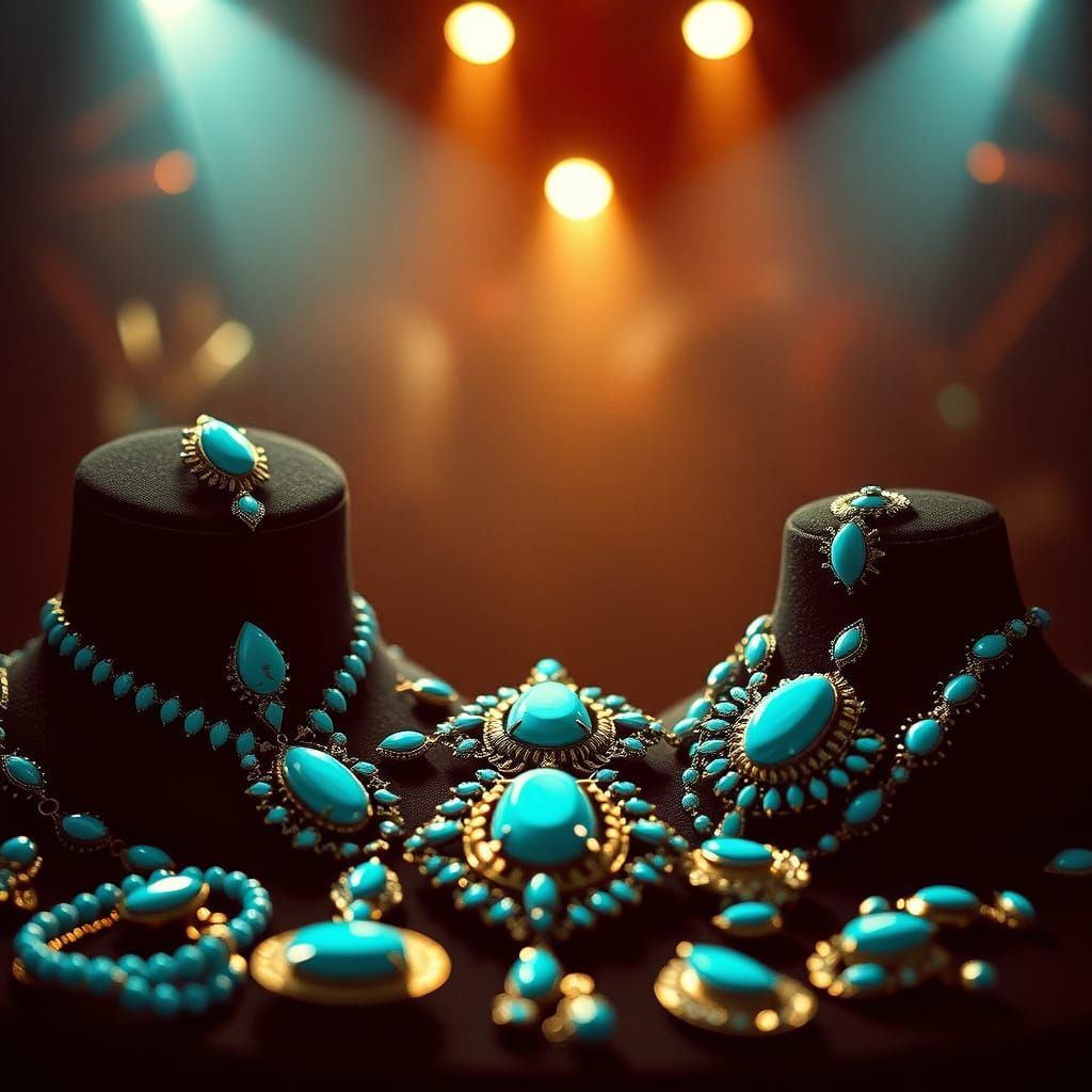 Turquoise Jewelry Spotlight: Cinematic 35mm Photography