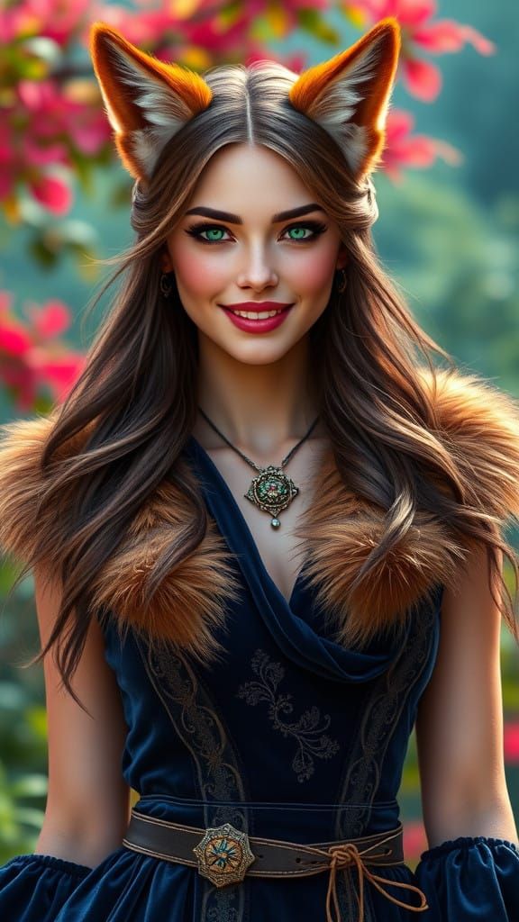 Medieval Fantasy Wolf Goddess