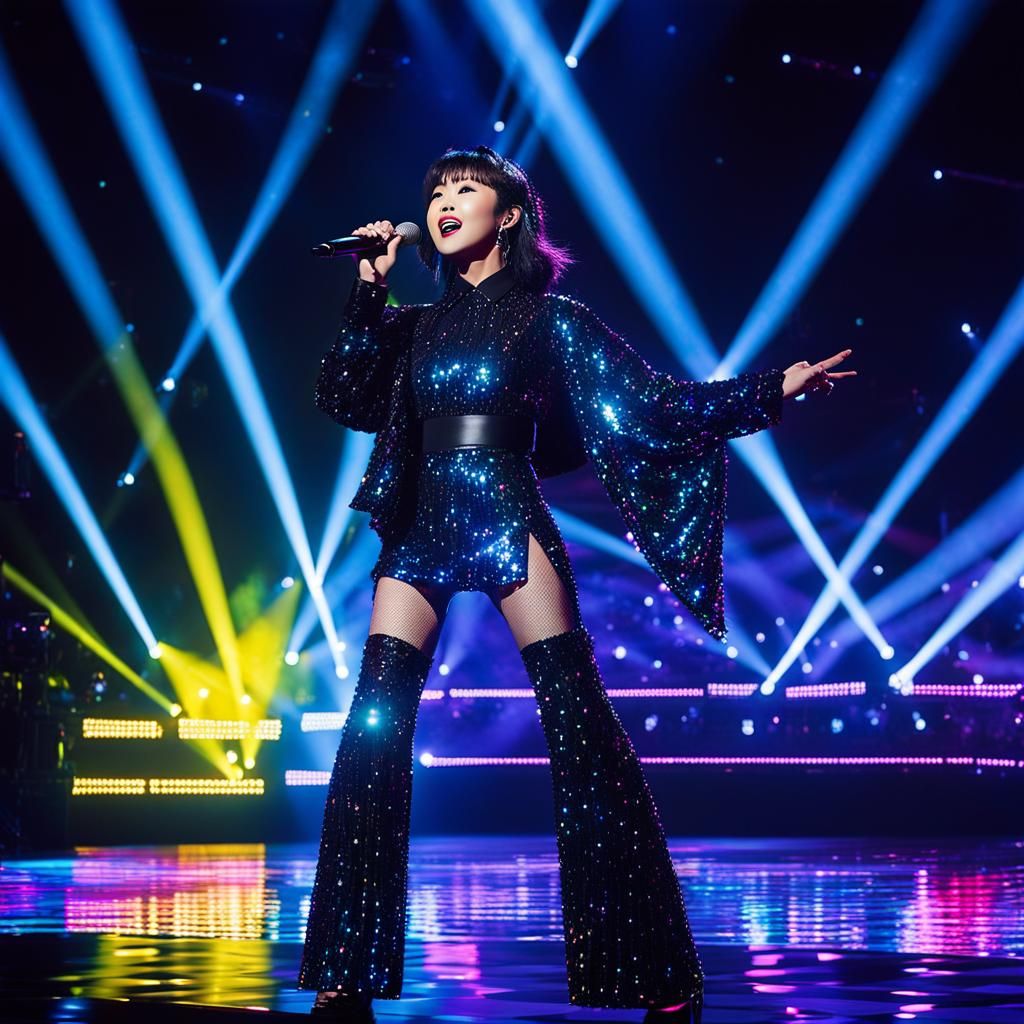 Akina Nakamori Performs on Stage in China