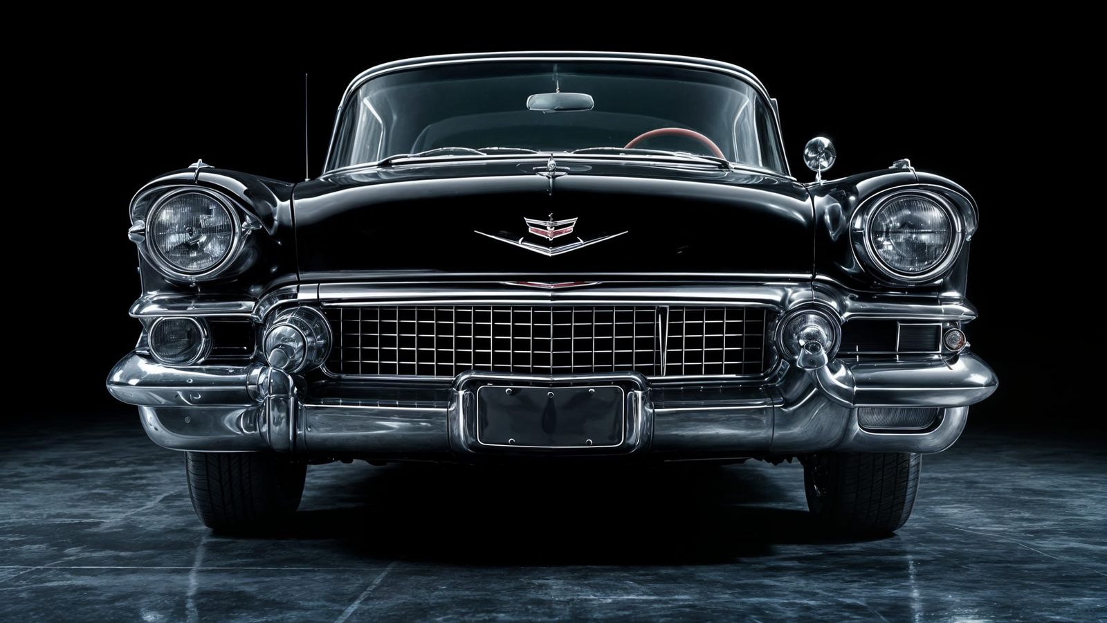Elegant 1958 Cadillac Coupe DeVille in Photorealistic Black