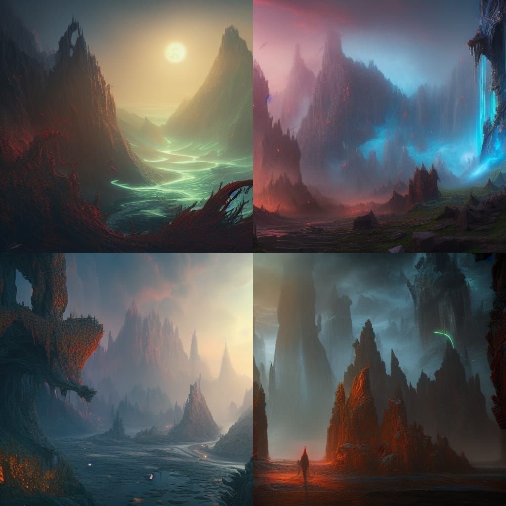 Fantastical Deep Color Concept Art in 8k