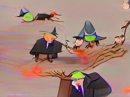 Stylized Depiction of a Witch Hunt