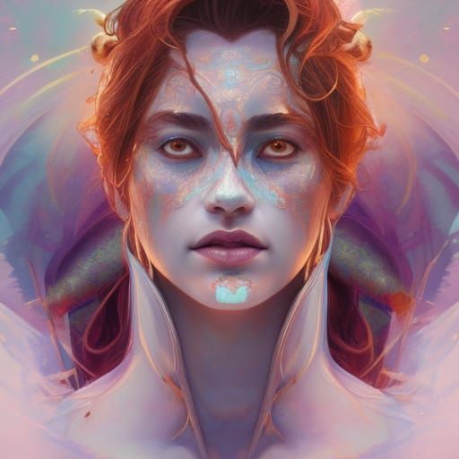 Ethereal Ghost Goddess Portrait in Hyperdetailed Style