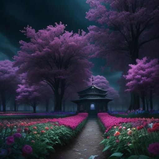 Secret Flower Garden with Dark Undertones