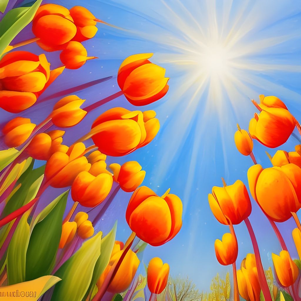 Vibrant Seasons Transition in Gouache Painting