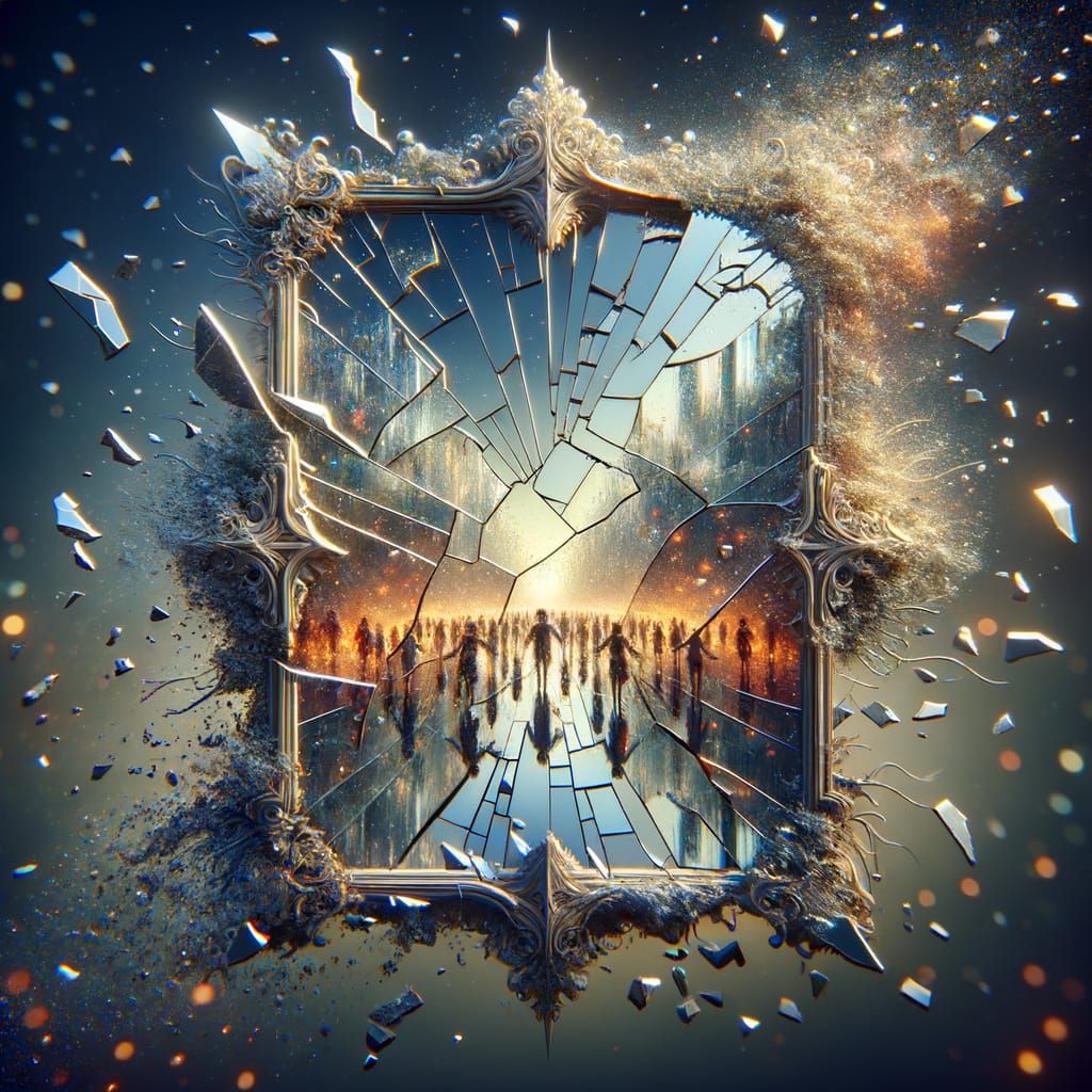 Broken Reflections: Shattered Mirror Art