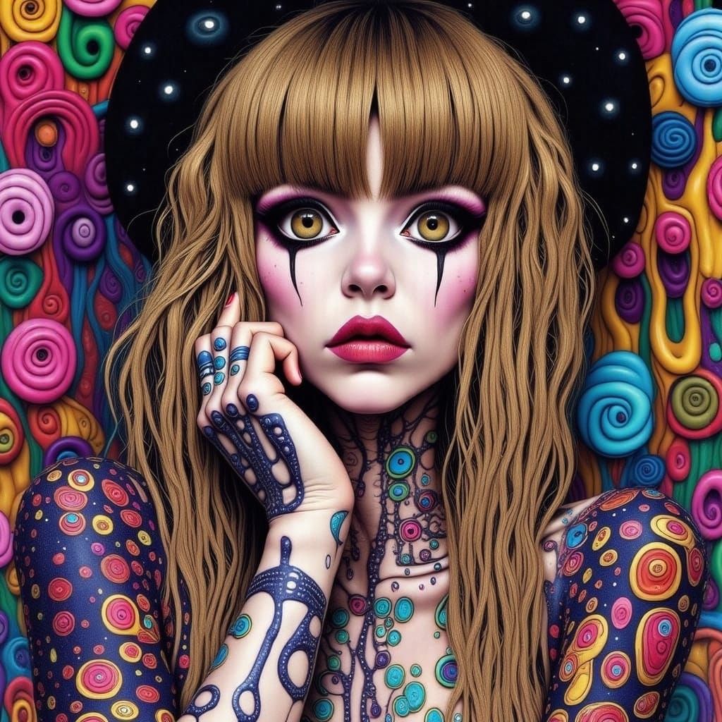 Pop Art Kaleidoscope of Fame and Neon