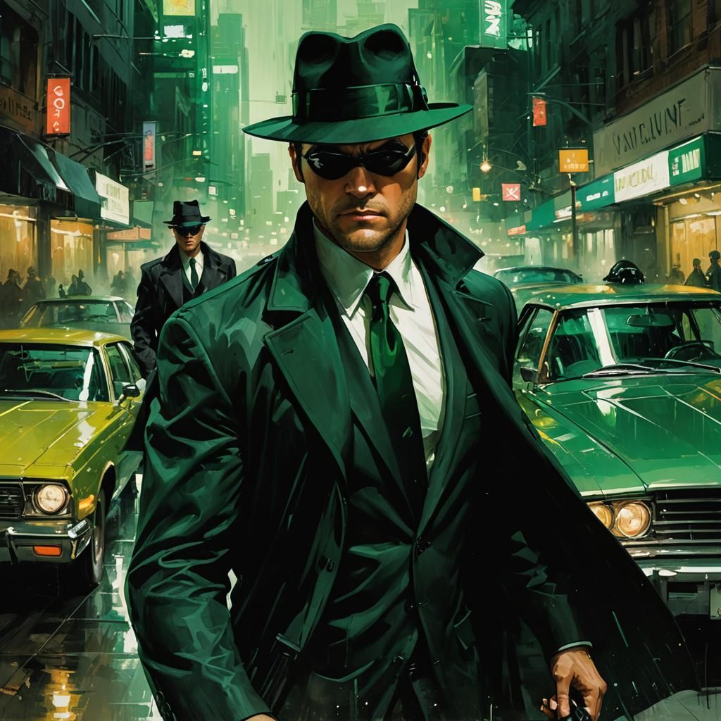 Green Hornet Artwork in Jeremy Mann Style