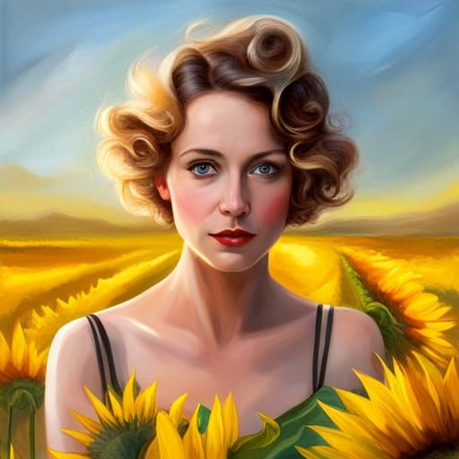 Radiant Sunflowers in Digital Art