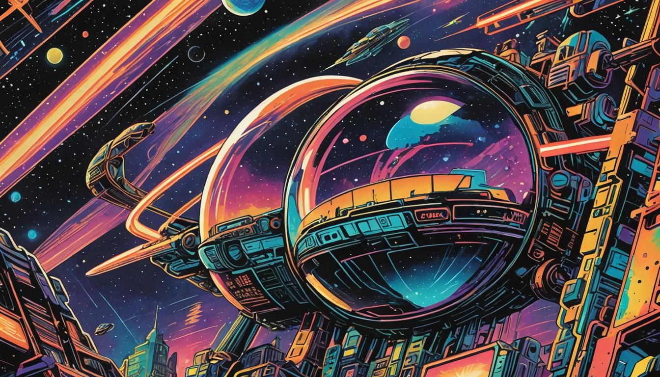 Astro Futurism Comic Book Cover in Mark Brooks Style