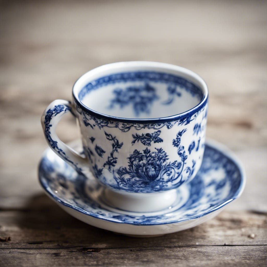 delft blue teacup