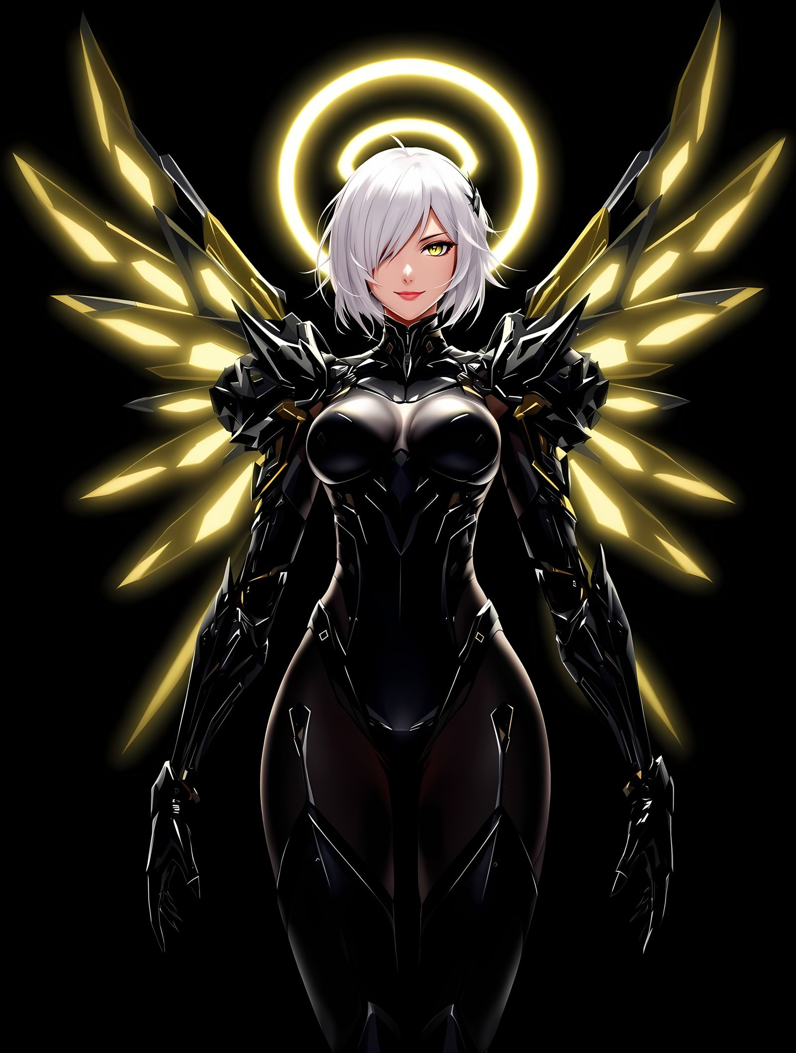 Cyberpunk Warrior Goddess Radiates Empowerment