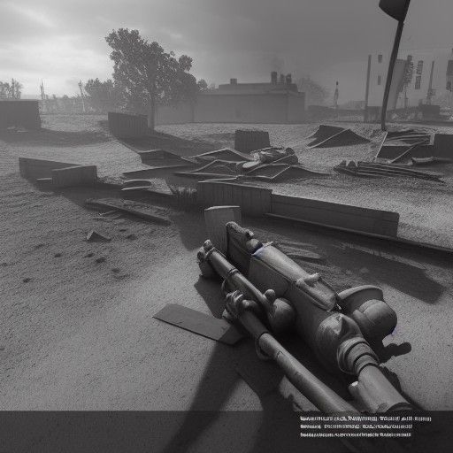 World War 2 Scene in 3D Rendering