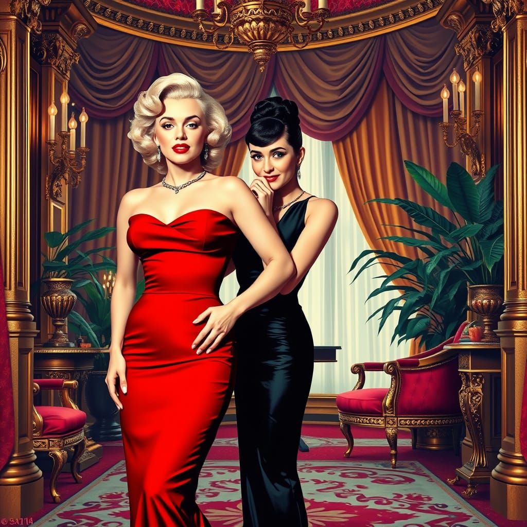 Hollywood Icons in Vibrant Pop Art Style