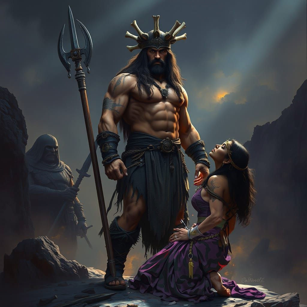 Dark Fantasy Barbarian Triumph