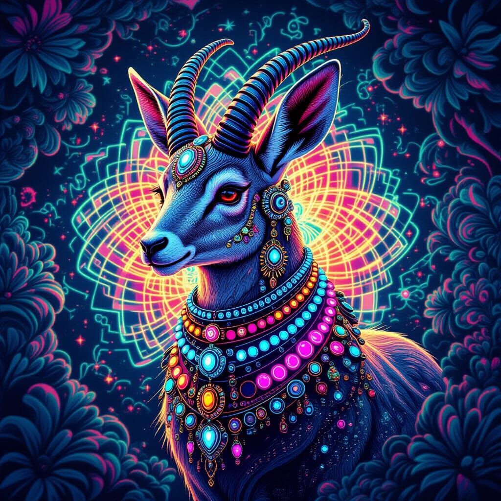 Animal with futuristic Jewelry.