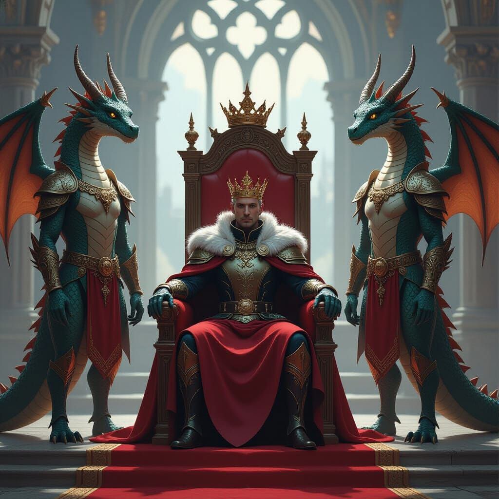Monarch Protected by Dragon Shifters in Mystical Realism