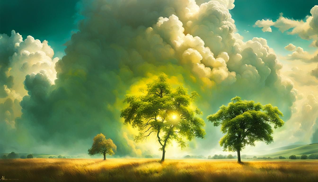 Hope and Contentment: Double Exposure Portrait