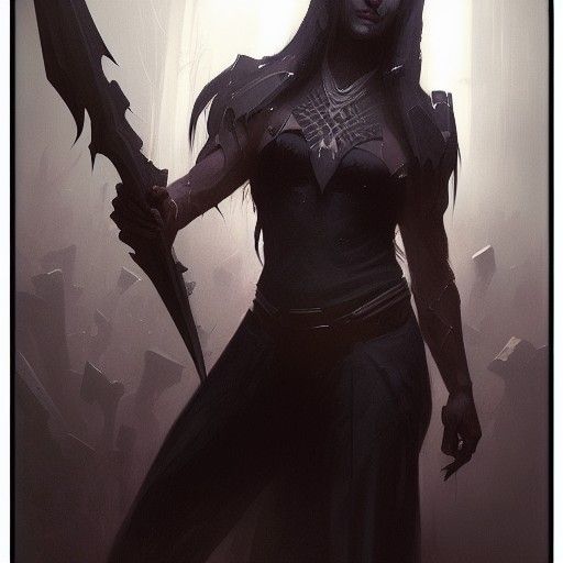 Sinister Dark Elf Portrait in Fantasy Art Style