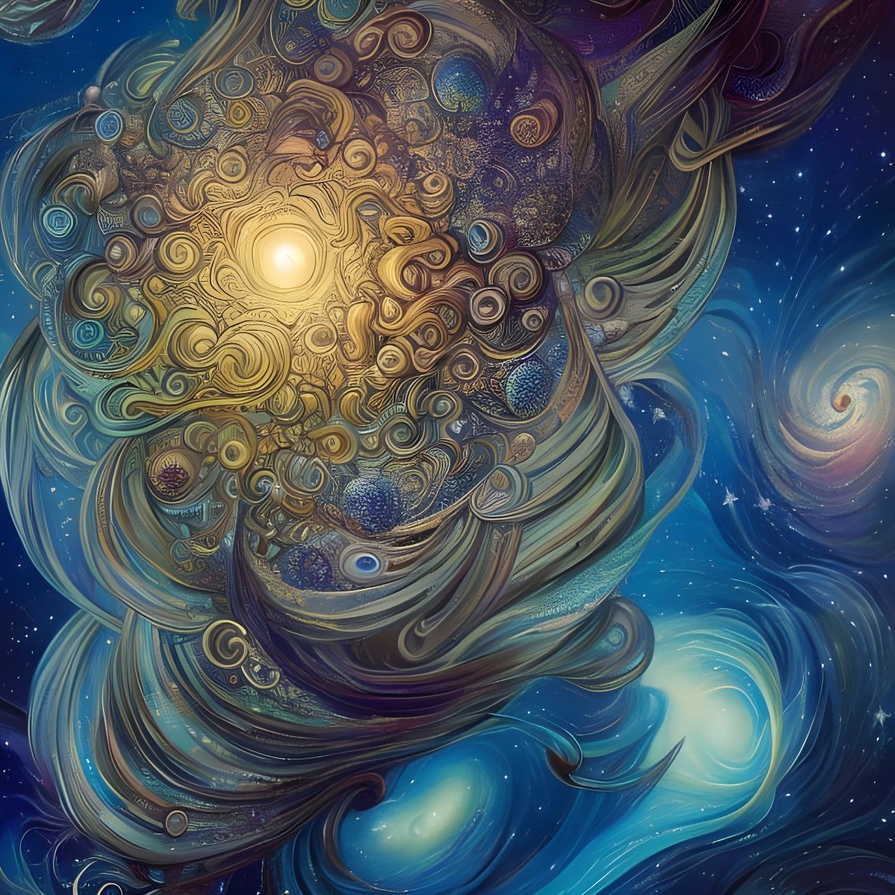 Celestial Sphere: Dreamlike Cosmic Starry Tapestry