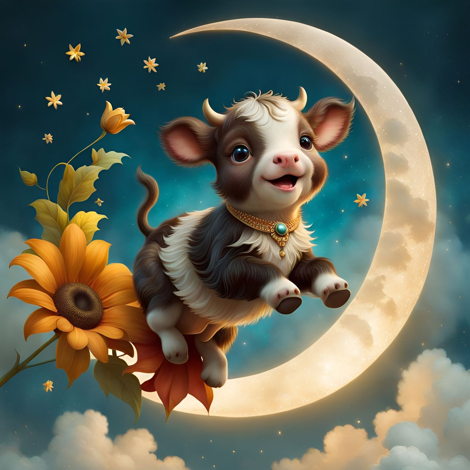 the cow jumped over the moon