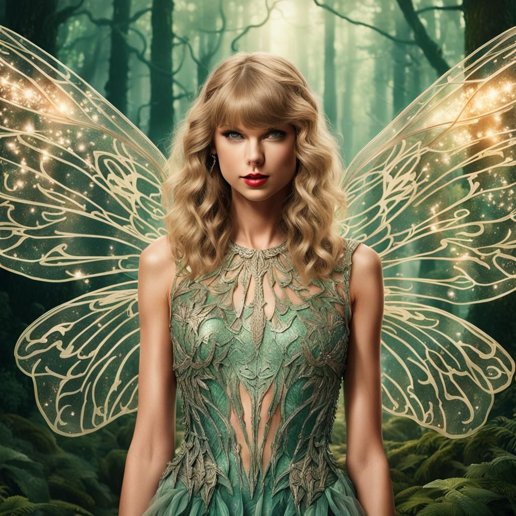 Taylor Swift as a Forest Fairy