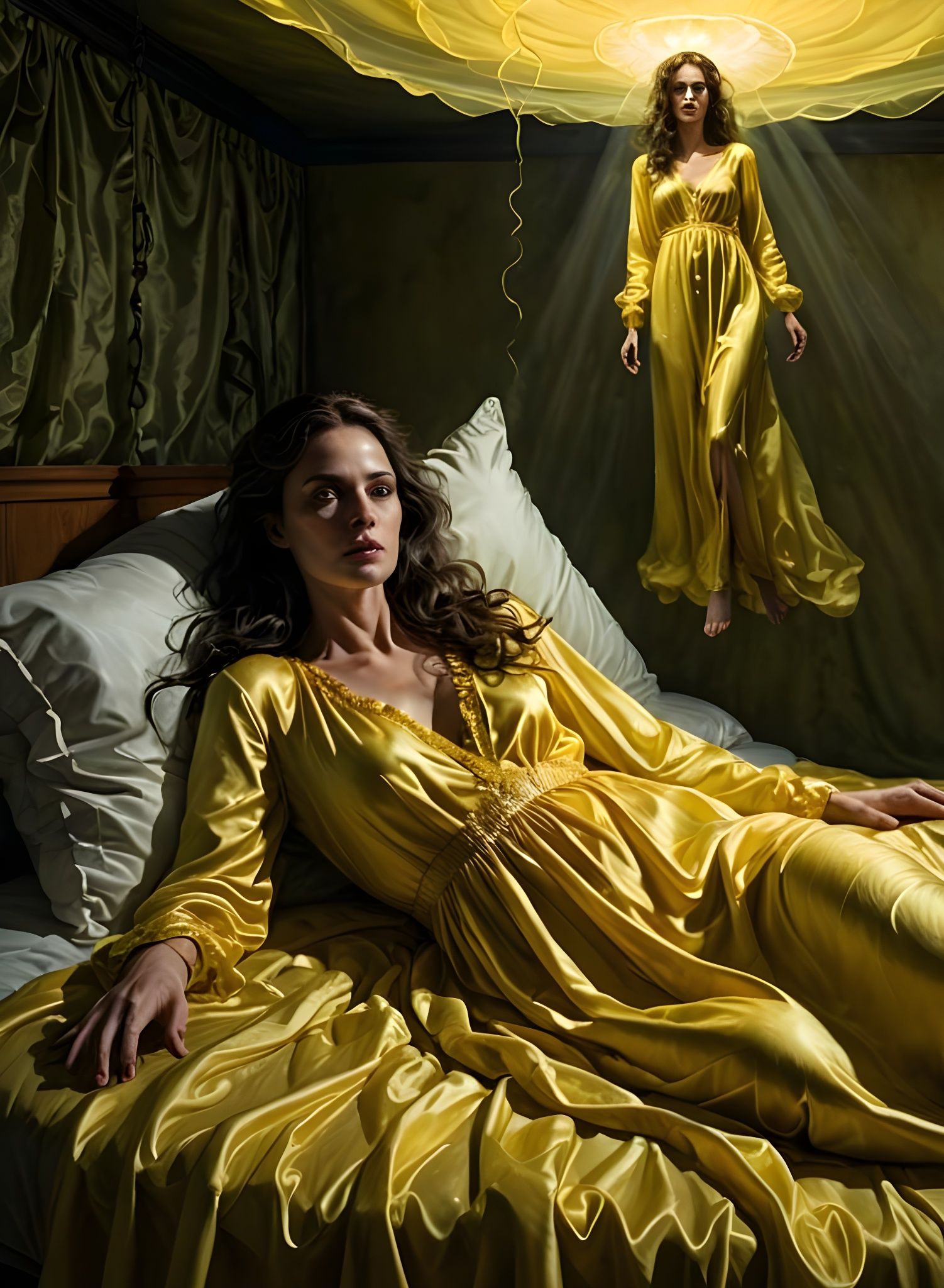 Hyperrealistic Astral Projection Scene