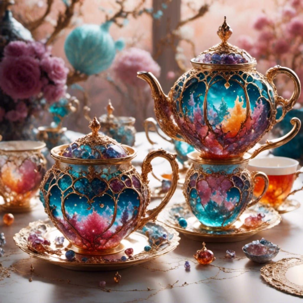 Mad Hatter Tea Set in Whimsical Style