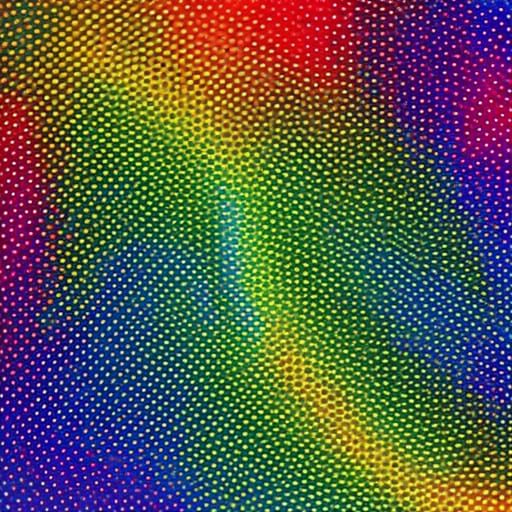 Kinetic Pointillism with Intense Vivid Colors