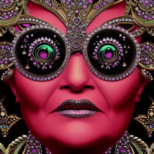 Jewel Encrusted Glasses in Fantasy Art Style