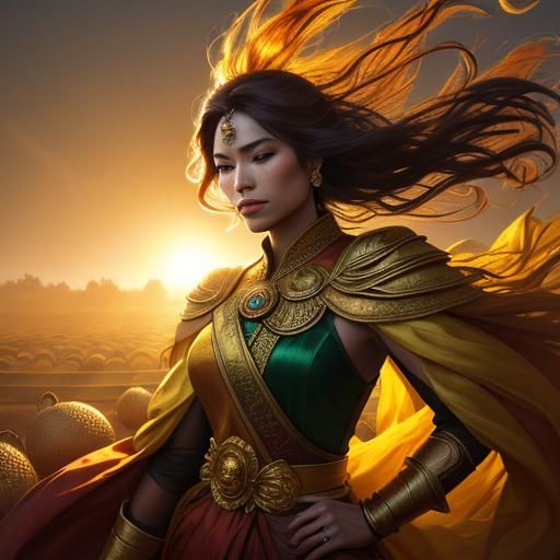 Golden Harvest in Dramatic Lighting