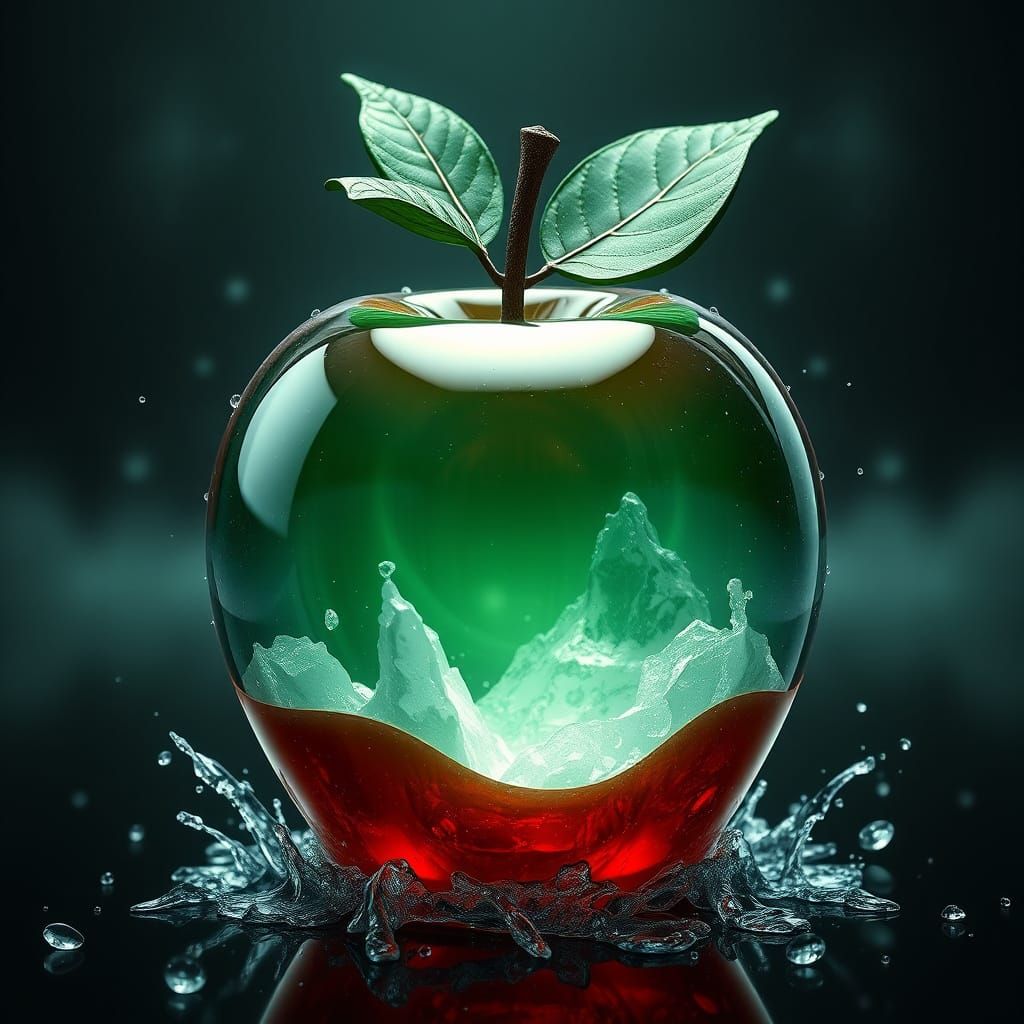 Enchanted Glass Orb with Snow White in Emerald Hues