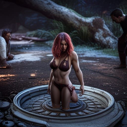 Detailed Matte Painting of Woman with Birthmark