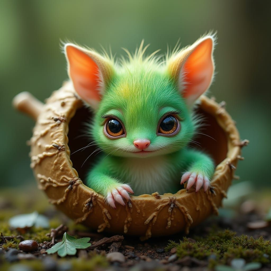 Whimsical Emerald Forest Sprite