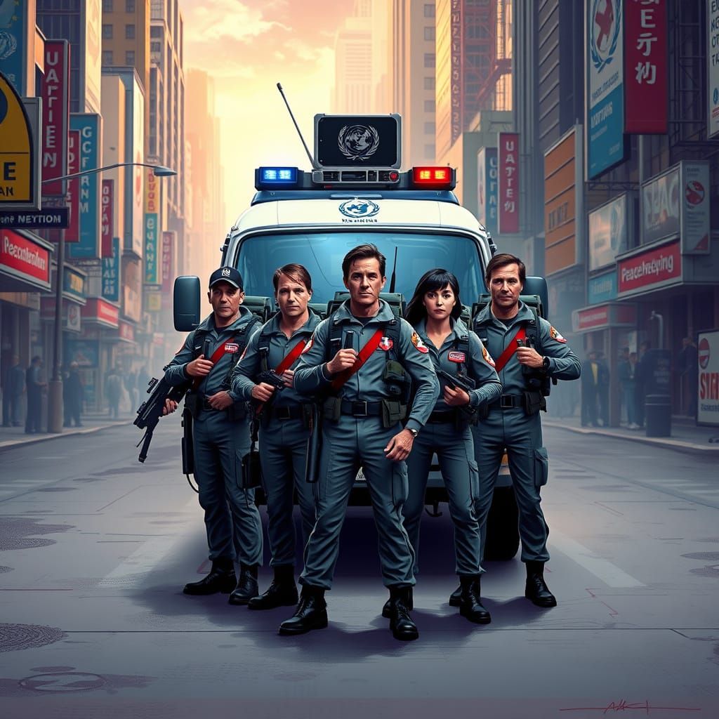 Ghostbusters Peacekeepers: Futuristic Urban Scene