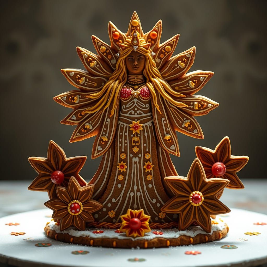 Gingerbread Goddess Solara in Celestial Splendor