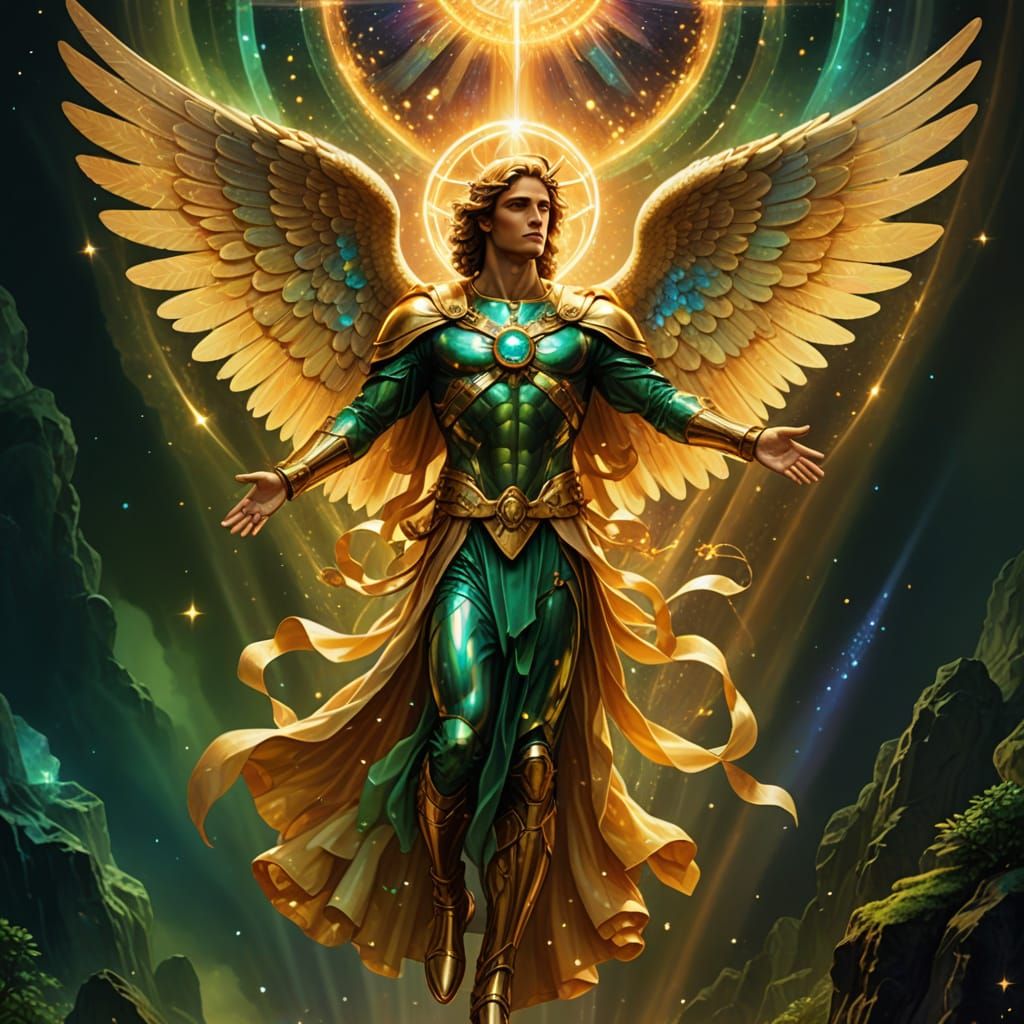 Archangel Raphael: Holographic Cosmic Illustration