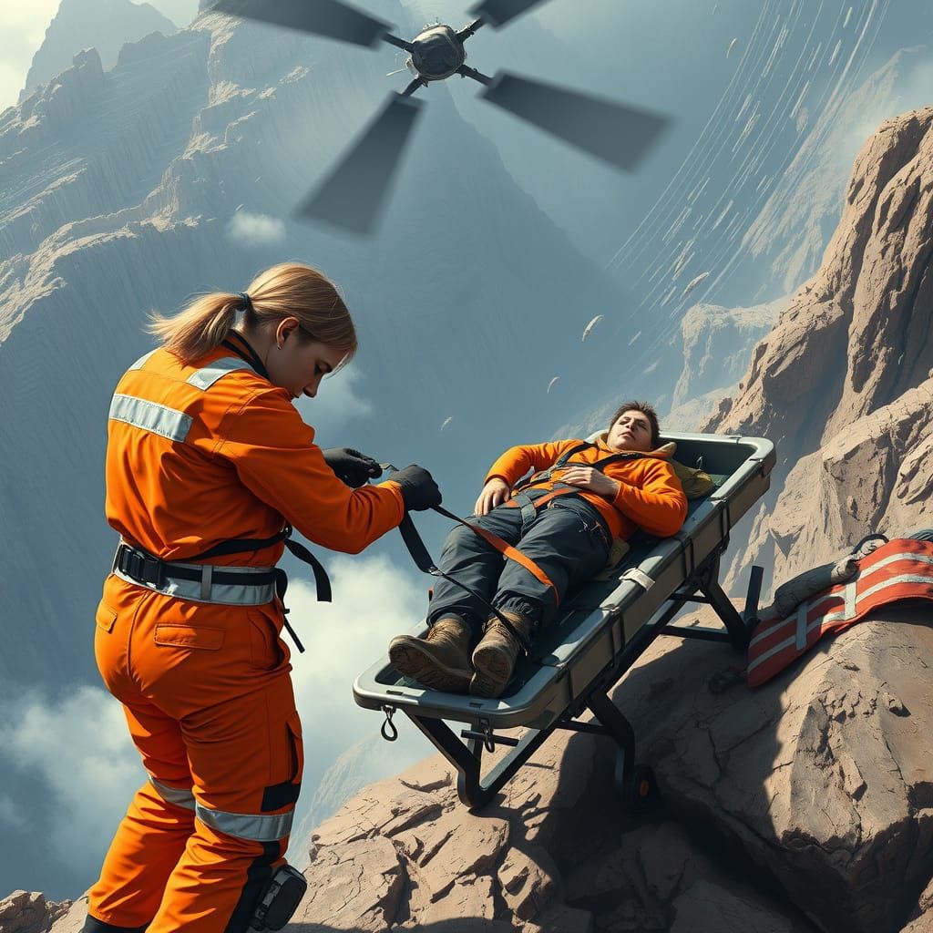 Rescue Scene in High-Stakes Cinematic Style