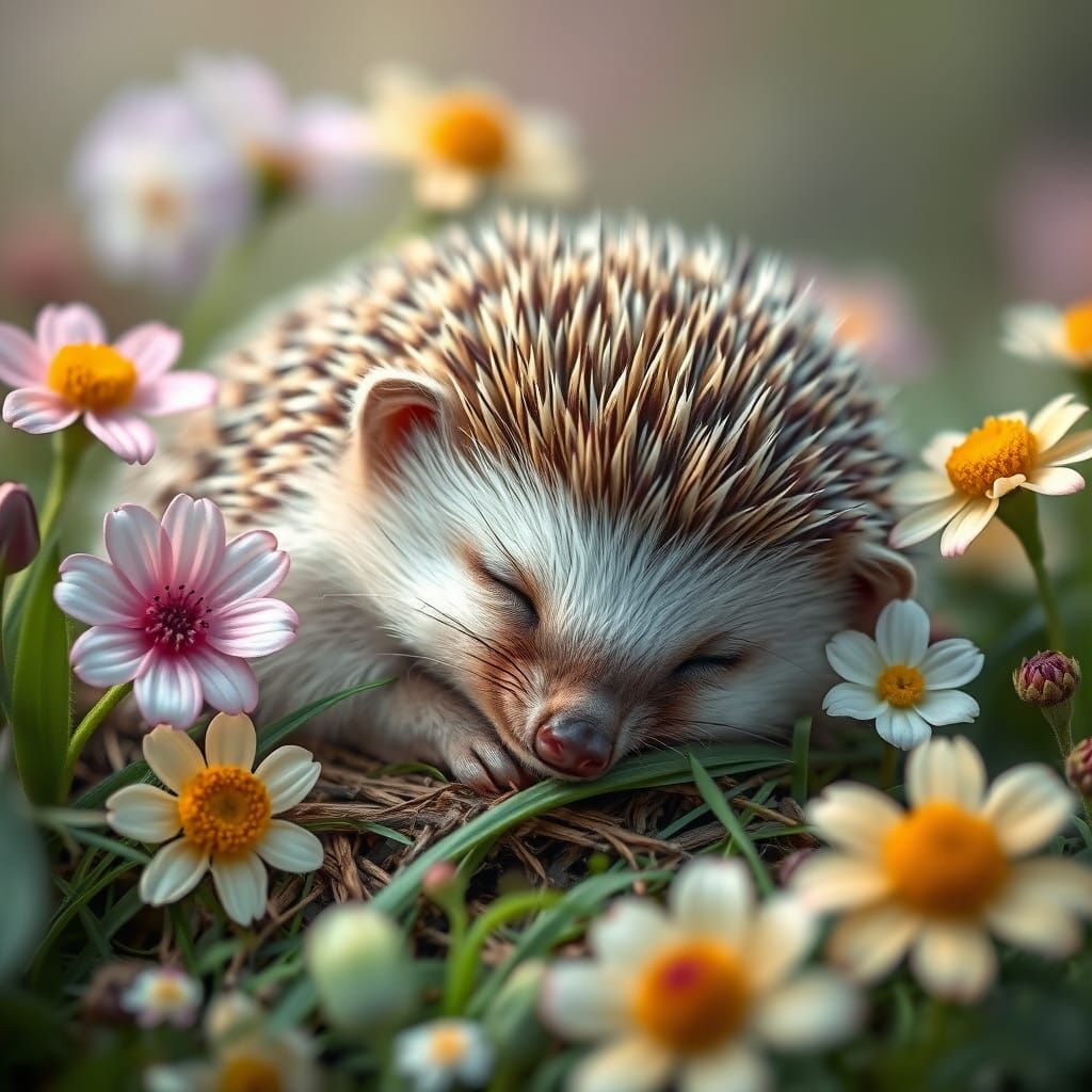 Springtime Wonderland with Hedgehog