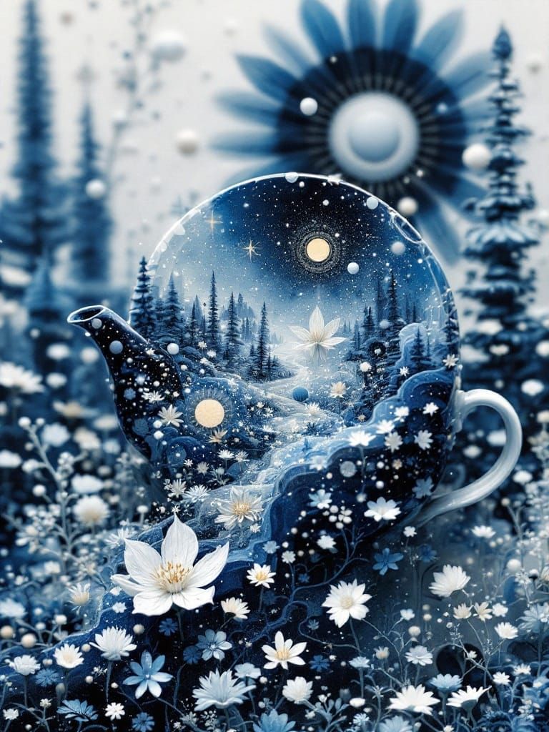 Phthalo Space Cadet Cornflowerwhiteblackfield Indigo Scuzzle...